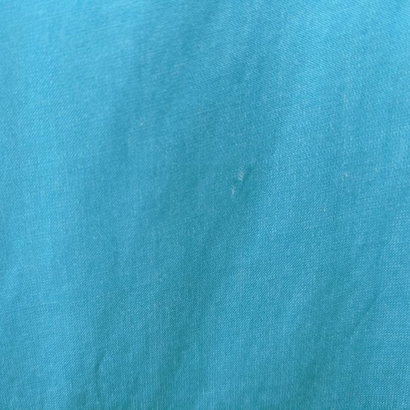 Talbots Teal Ruffle Neck Cotton/Silk Blouse - Sz 8 - Picture 8 of 12